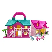 ROZZBY Dollhouse for Girls 2 Room Set Funny Doll House Play Set for Girl Boys and Kids with Openable Door with Furniture New Big Made in India-thumb3