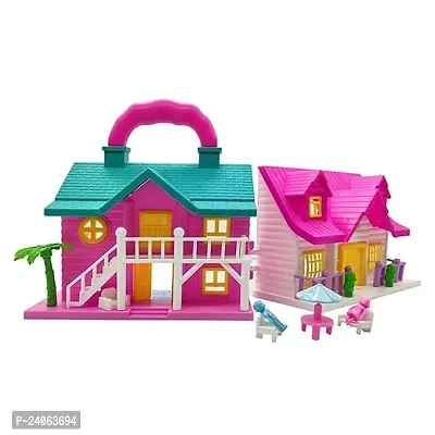 ROZZBY Dollhouse for Girls 2 Room Set Funny Doll House Play Set for Girl Boys and Kids with Openable Door with Furniture New Big Made in India-thumb4