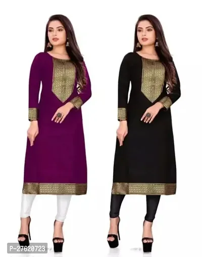 Fancy Cotton Kurtas For Women Pack Of 2-thumb0