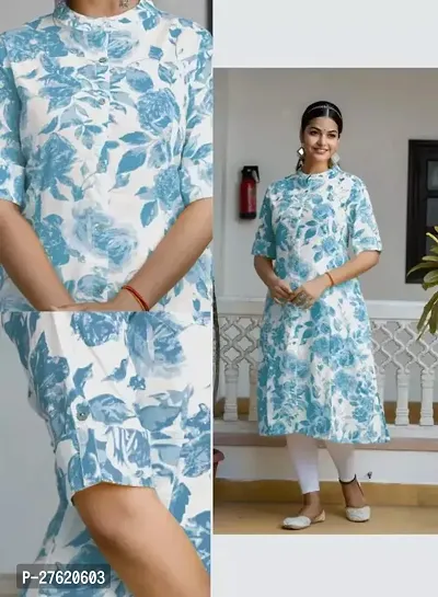 Fancy Cotton Kurtas For Women-thumb0