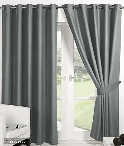 Stylish Polyester Eyelet Fitting Door Curtains-thumb0