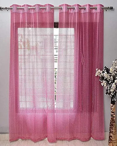 Classic Polyester Solid Door Curtain, Pack of 2