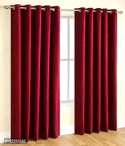 Stylish Polyester Printed Door Curtains, Pack Of 2-thumb0