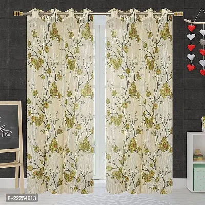 Stylish Polyester Printed Door Curtains, Pack Of 2-thumb0