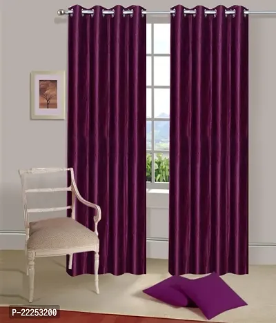 Stylish Polyester Printed Door Curtains, Pack Of 2-thumb0