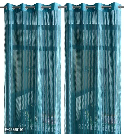 Stylish Polyester Printed Door Curtains, Pack Of 2-thumb0