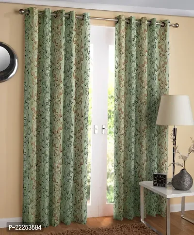 Stylish Polyester Printed Door Curtains, Pack Of 2