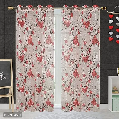 Stylish Polyester Printed Door Curtains, Pack Of 2-thumb0