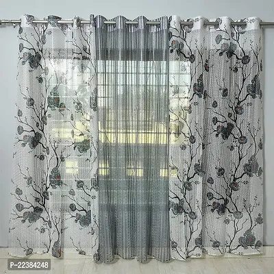 Stylish Polyester Eyelet Fitting Door Curtains-thumb0