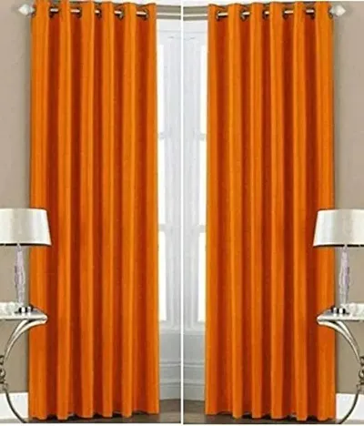 KRMA TextilesCRUSH Plain Eyelet Polyester Curtains. Quantity- 2 Piece.