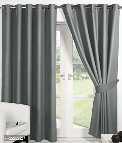 Stylish Polyester Printed Door Curtains, Pack Of 2-thumb0