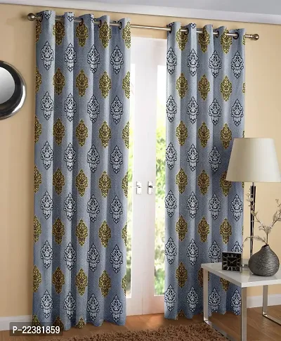 Stylish Polyester Eyelet Fitting Door Curtains-thumb0