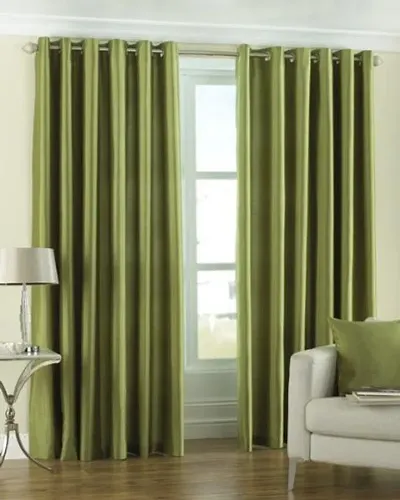 YOUTHFUL THREADS Polyester Long Crush Plain Solid Door Curtains for Living Room or Bedroom