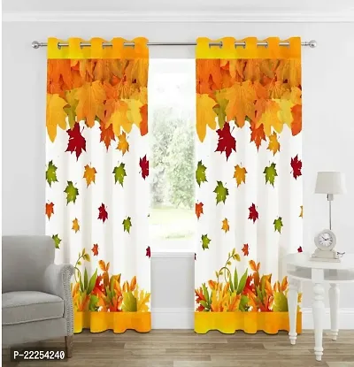 Stylish Polyester Printed Door Curtains, Pack Of 2-thumb0