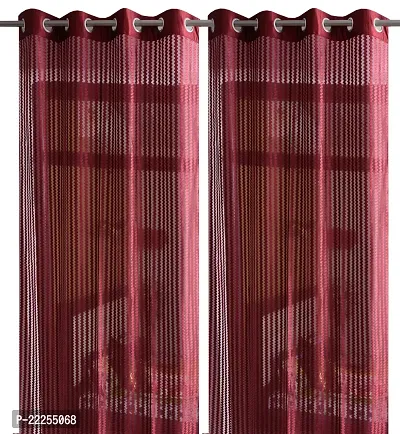 Stylish Polyester Printed Door Curtains, Pack Of 2-thumb0