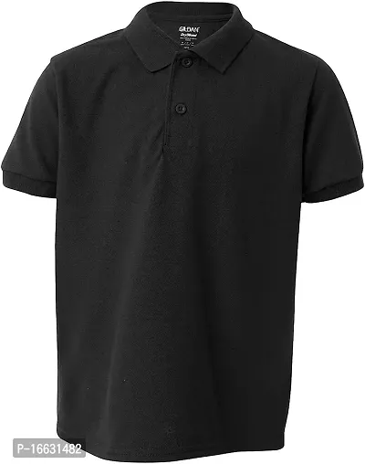 Reliable Black Acrylic Solid Polos For Men-thumb0