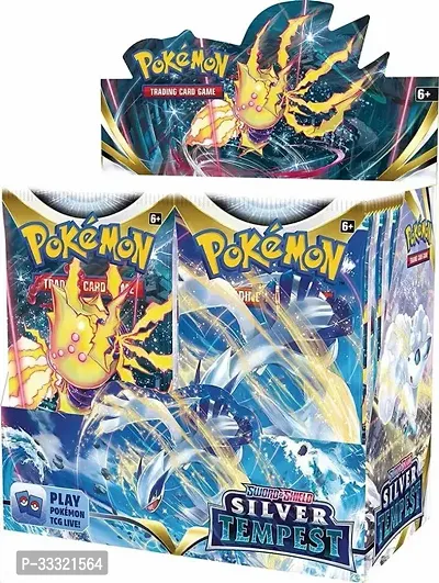 Poke Mon Sword Shield Silver Tempest 36 Count Booster Box For Kidsadults Multi