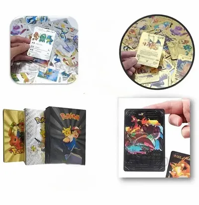 75 Cards Pokemon Playing Cards For Kids. 25 Gold 25 Silver And 25 Black Perfect Gift For Kids Adults