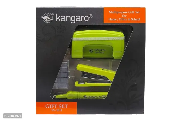 Kangaro Desk Essentials SS-10H Gift Pack|Stationery Gift Set for Office, Diwali, Weddings, Birthday, Holiday Presents, Celebrations|Parrot Green, PackOf 1 | Color May Vary-thumb0