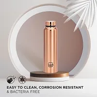 Basik Ansha Single Walled Stainless Steel Bottle, Rose Gold, 930ml-thumb1