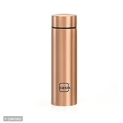 Basik Ruhi Single Walled Stainless Steel Bottle, Rose Gold, 930 ML