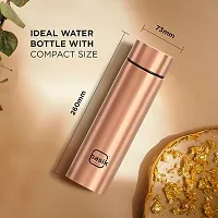 Basik Ruhi Single Walled Stainless Steel Bottle, Rose Gold, 930 ML-thumb2