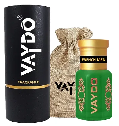 vaydo new french men Attar/Non-Alcoholic and Long Lasting Attar Attar Roll On Perfume, Premium Luxury Perfume, 18+ Hour Long Lasting Fragrance For Unisex Artisanal Perfume Oil 6 ml