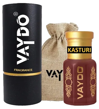 vaydo new kasturi Attar/Non-Alcoholic and Long Lasting Attar Attar Roll On Perfume, Premium Luxury Perfume, 18+ Hour Long Lasting Fragrance For Unisex Artisanal Perfume Oil 6 ml