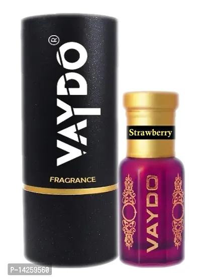 vaydo new strawberry Attar/Non-Alcoholic and Long Lasting Attar Attar Roll On Perfume, Premium Luxury Perfume, 18+ Hour Long Lasting Fragrance For Unisex Artisanal Perfume Oil 6 ml-thumb0