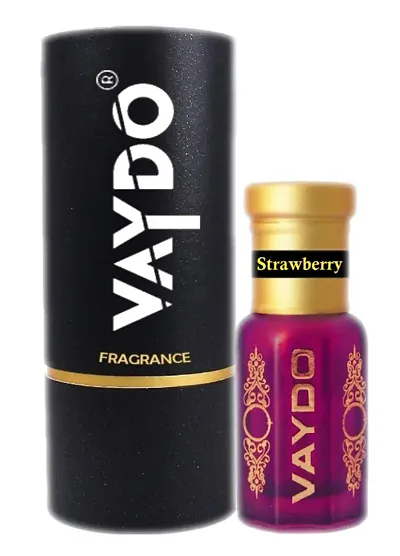 vaydo new strawberry Attar/Non-Alcoholic and Long Lasting Attar Attar Roll On Perfume, Premium Luxury Perfume, 18+ Hour Long Lasting Fragrance For Unisex Artisanal Perfume Oil 6 ml