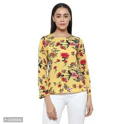 Era Style Multi-Color Printed Bell Sleeves Casual Women Tops
