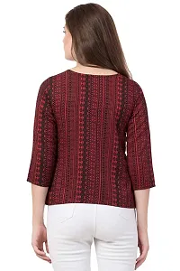 era style Shiv-Maroon Black Printed Women top-S (Maroon, Large)-thumb3