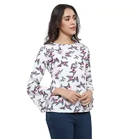 Era Style Multi-Color Printed Bell Sleeves Casual Women Tops-thumb2