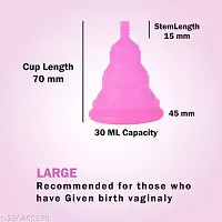 Sipro Multi Fold Reusable Menstrual Cup for Women |  Ultra Soft, Odour, Infection  Rash Free| 100% Medical Grade Silicone | No Leakage | Protection Up to 12 Hour | FDA APPROVED | Large Size.-thumb1