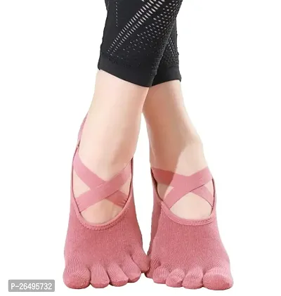 Zemania Non Slip 5 Toes Yoga Socks For Women-thumb0