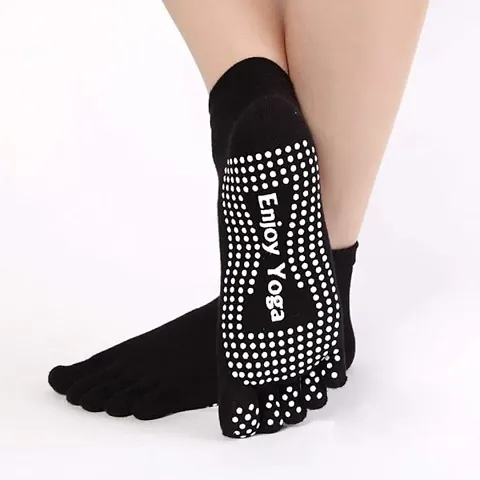 Zemania Non Slip 5 Toes Yoga Socks For Women