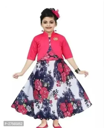 Fabulous Multicoloured Polycotton Printed Frocks For Girls-thumb0