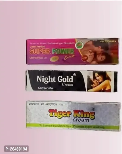 Tiger King Cream Night Gold Cream Super Power Tube For Men 5gm Each { Pack of 3 }-thumb2