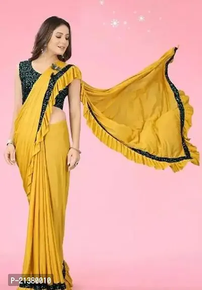 Stylish Women Lyra Casual Saree with Blouse Piece-thumb0
