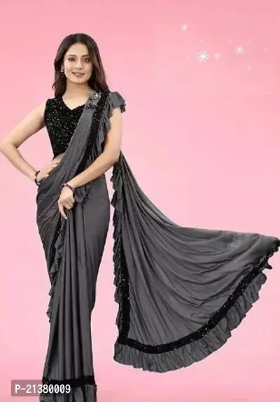 Stylish Women Lyra Casual Saree with Blouse Piece-thumb0