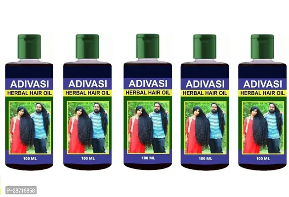 ADIVASI Hair Oil Pack of 5 bottles for Hair Growth 100ml