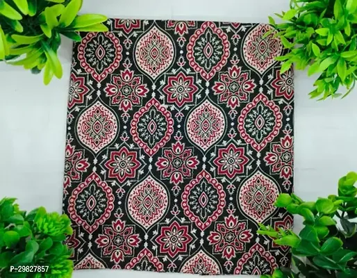 Stylish Cotton Printed Unstitched Blouse Piece 1Meter-thumb0