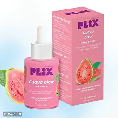 PLIIX 23% Vitamin C Guava Face Serum for Skin Brightening, Clear, Glowing  even t| with Hyaluronic acid  Pentavitin, for Women  Men| For All Skin Types-thumb0