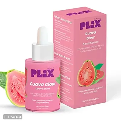 PLIXX 23% Vitamin C Guava Face Serum for Skin Brightening, Clear, Glowing  even t| with Hyaluronic acid  Pentavitin, for Women  Men| For All Skin Types