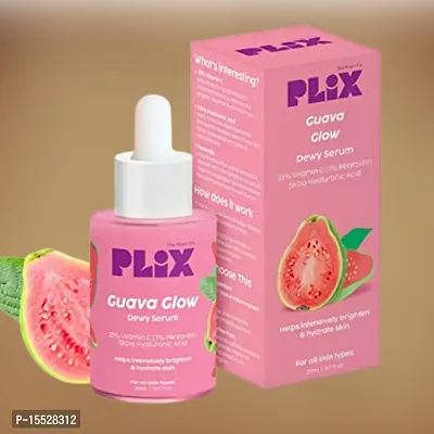 PLIX 23% Vitamin C Guava Face Serum for Skin Brightening, Clear, Glowing  even t| with Hyaluronic acid  Pentavitin, for Women  Men| For All Skin Types-thumb0