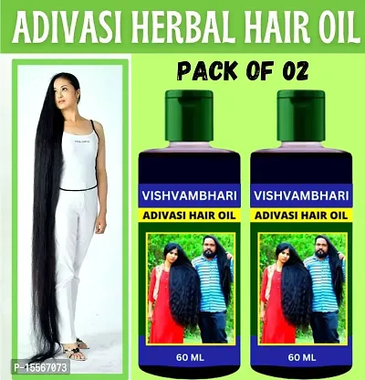 Adivasi Hair Oil- 60 ml for Women and Men for Shiny Hair L (60 ml) Pack 1