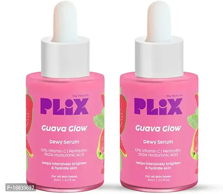 PLIX 10% Vitamin C Guava Face Serum for Skin Brightening, Clear, Glowing  even t| with Hyaluronic acid  Pentavitin, for Women  Men| For All Skin Types