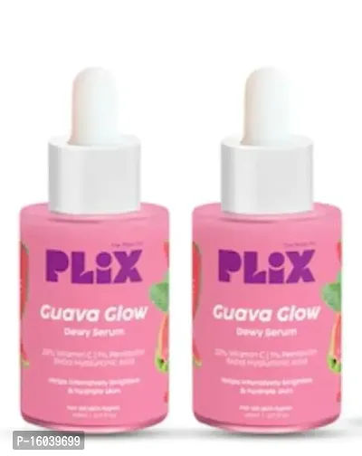 PLIIX 10% Vitamin C Guava Face Serum for Skin Brightening, Clear, Glowing  even t| with Hyaluronic acid  Pentavitin, for Women  Men| For All Skin Types