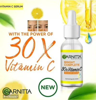 Garnitta Skin Naturals, Face Serum, For Brighter  Clear Skin, Bright Complete Vitamin C Booster, 30 ml-thumb0