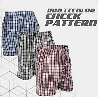 Unique Men Boxers Checked Combo (pack of 3)-thumb2